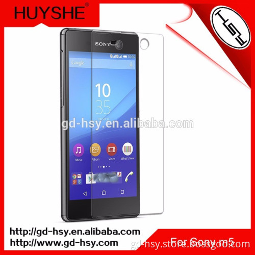 Shenzhen Mobile Phone Spare Parts Glass Film 0.3mm 9H Tempered Glass Screen Protector For Sony Xperia M5 5''